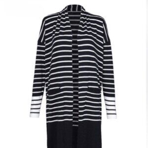 Cabi Boathouse Cardigan, Size Medium, Navy & White, NWOT, Style 6243